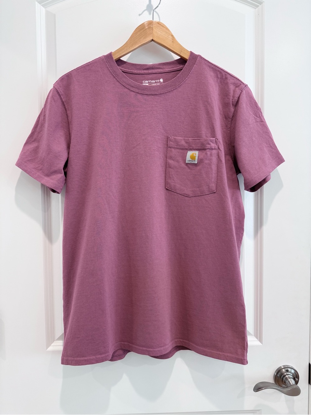 Carhartt Women's Short-Sleeve Pocket Tee - Light Plum Pink